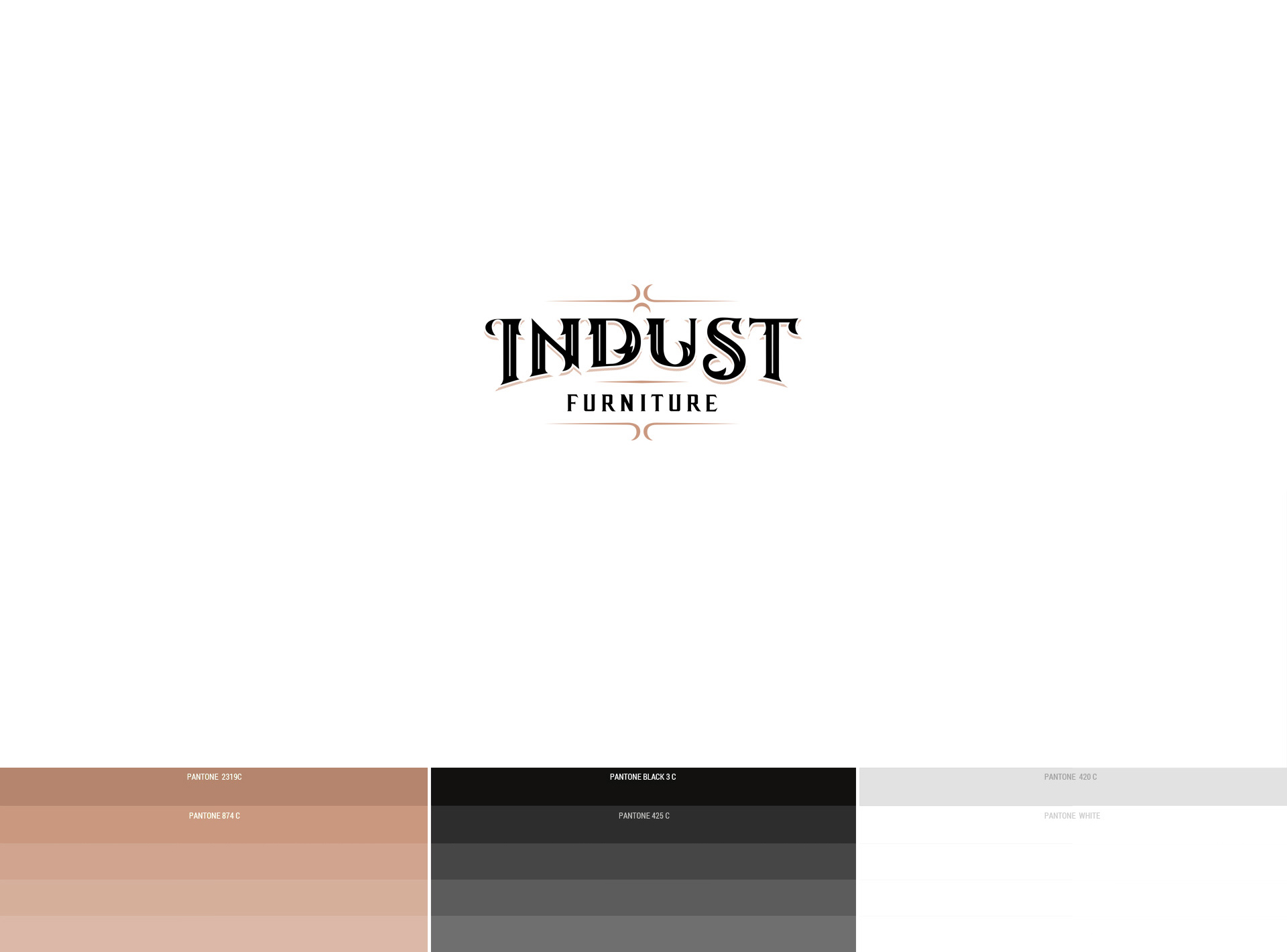 Logotyp indust furniture i użyte kolory